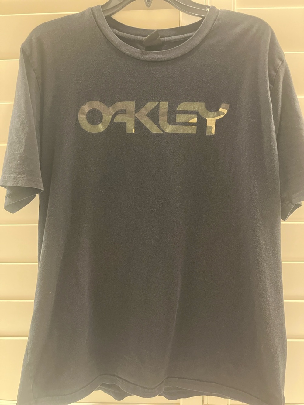 Oakley Black Tee with Camo Logo